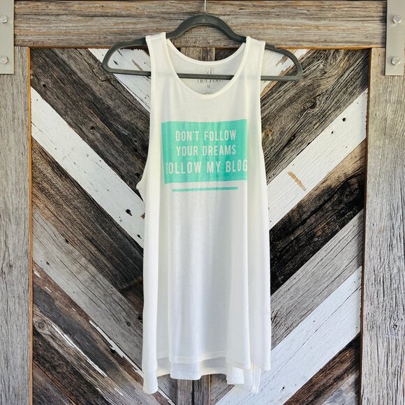 Decree "Follow My Blog" Knit Tank Top | XL - Picture 1 of 7